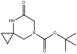 tert-Butyl 5-oxo-4,7-diazaspiro[2.5]octane-7-carboxylate Structural