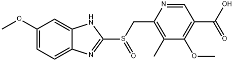 2-[(5-CARBOXY-4-METHOXY-3-METHYLPYRID-2-YL)-METHYLSULFO]-5-METHOXYBENZIMIDAZOLE Structural