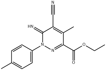 ETHYL 5-CYANO-6-IMINO-4-METHYL-1-(4-METHYLPHENYL)-1,6-DIHYDROPYRIDAZINE-3-CARBOXYLATE