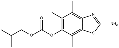 Carbonic  acid,  2-amino-4,5,7-trimethyl-6-benzothiazolyl  2-methylpropyl  ester Structural