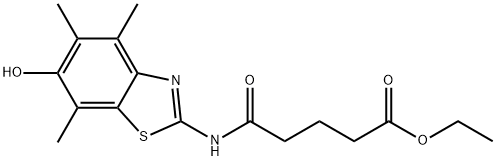 Pentanoic  acid,  5-[(6-hydroxy-4,5,7-trimethyl-2-benzothiazolyl)amino]-5-oxo-,  ethyl  ester Structural