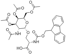 FMOC-SER(GALNAC(AC)3-ALPHA-D)-OH Structural