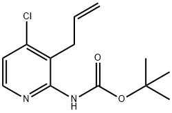 tert-Butyl 3-allyl-4-chloropyridin-2-ylcarbamate Structural