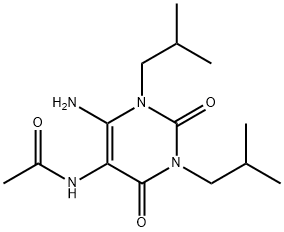 Acetamide,  N-[6-amino-1,2,3,4-tetrahydro-1,3-bis(2-methylpropyl)-2,4-dioxo-5-pyrimidinyl]- Structural