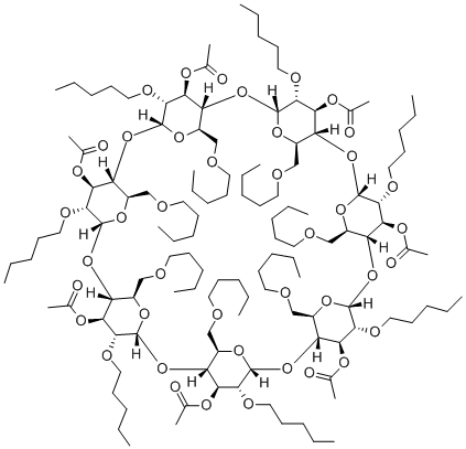 Heptakis-(2,6-di-O-pentyl-3-O-acetyl)-beta-Cyclodextrin Structural