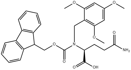 FMOC-GLN(TMOB)-OH Structural