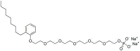 disodium 17-(nonylphenoxy)-3,6,9,12,15-pentaoxaheptadecan-1-yl phosphate Structural