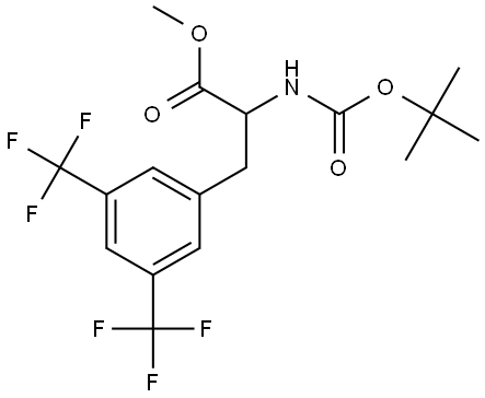 Phenylalanine, N-[(1,1-dimethylethoxy)carbonyl]-3,5-bis(trifluoromethyl)-, methyl ester Structural