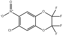 6-CHLORO-2,2,3,3-TETRAFLUORO-7-NITRO-1,4-BENZODIOXENE Structural