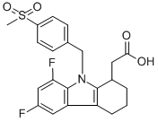 (-)-6-8-DIFLUORO-2,3,4,9-TETRAHYDRO-9-[[4-(METHYLSULFONYL)PHENYL]METHYL]-1H-CARBAZOLE-1-ACETIC ACID