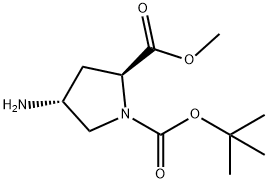 N-Boc-trans-4-amino-L-proline methyl ester Structural