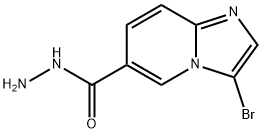 IMidazo[1,2-a]pyridine-6-carboxylic acid, 3-broMo-, hydrazide Structural