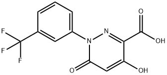 4-HYDROXY-6-OXO-1-[3-(TRIFLUOROMETHYL)PHENYL]-1,6-DIHYDRO-3-PYRIDAZINECARBOXYLIC ACID Structural