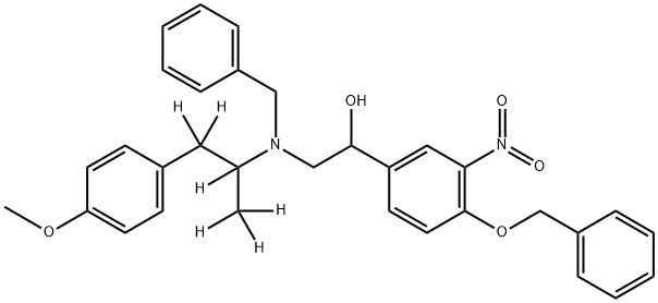 RAC-N-BENZYL-N-[2-HYDROXYL-2-(4-BENZYLOXY-3-NITROPHENYL)-ETHYL]-3-(4-METHOXYPHENYL)-2-PROPYLAMINE-D6