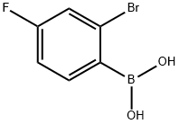 2-Bromo-4-fluorophenylboronic acid Structural