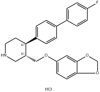 (3R,4S)-rel-3-[(1,3-Benzodioxol-5-yloxy)Methyl]-4-(4'-fluoro[1,1'-biphenyl]-4-yl)-piperidine Hydrochloride Structural