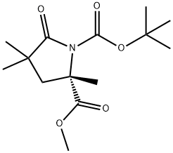 Methyl (2S)-1-tert-Boc-2,4,4-trimethylpyroglutamate Structural