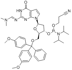 5'-O-(4,4'-DIMETHOXYTRITYL)-N2-DIMETHYLAMINOMETHYLENE-7-DEAZA-2'-DEOXYGUANOSINE, 3'-[(2-CYANOETHYL)-(N,N-DIISOPROPYL)]PHOSPHORAMIDITE