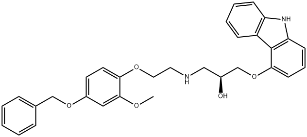 (S)-(-)-4'-BENZYLOXYPHENYL-CARVEDILOL Structural