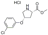 Methyl (2S,4S)-4-(3-chlorophenoxy)-2-pyrrolidinecarboxylate hydrochloride Structural