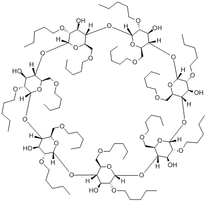 HEPTAKIS-(2,6-DI-O-PENTYL)-BETA-CYCLODEXTRIN Structural