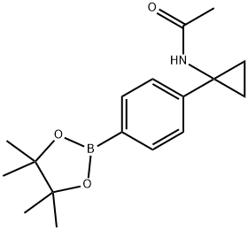 N-(1-(4-(4,4,5,5-Tetramethyl-1,3,2-dioxaborolan-2-yl)phenyl)cyclopropyl)acetamide Structural