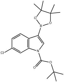 1-BOC-6-chloroindole-3-boronic acid, pinacol ester Structural