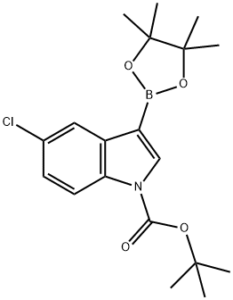 1-BOC-5-chloroindole-3-boronic acid, pinacol ester Structural