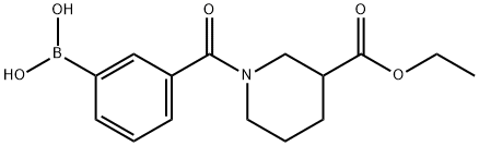 Ethyl (3-boronophenylcarbonyl)piperidine-3-carboxylate Structural