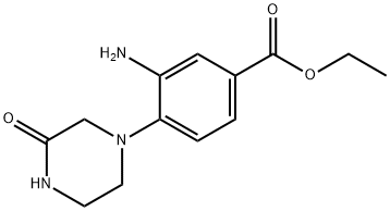 Ethyl 3-amino-4-(3-oxo-1-piperazinyl)benzoate Structural