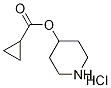 4-Piperidinyl cyclopropanecarboxylatehydrochloride Structural