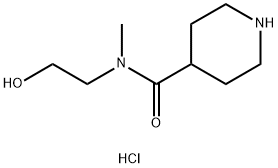 N-(2-Hydroxyethyl)-N-methyl-4-piperidinecarboxamide hydrochloride Structural