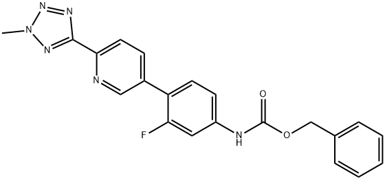 CarbaMic acid, N-[3-fluoro-4-[6-(2-Methyl-2H-tetrazol-5-yl)-3-pyridinyl]phenyl]-, phenylMethyl ester Structural