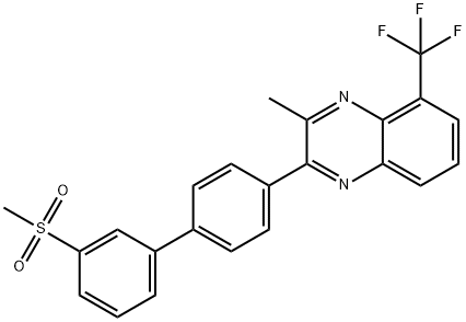 Quinoxaline, 3-Methyl-2-[3'-(Methylsulfonyl)[1,1'-biphenyl]-4-yl]-5-(trifluoroMethyl)- Structural