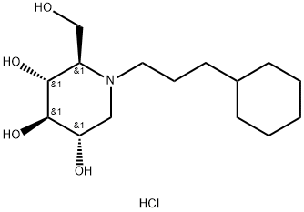 N-CYCLOHEXYLPROPYL DEOXYNOJIRIMYCIN, HYDROCHLORIDE