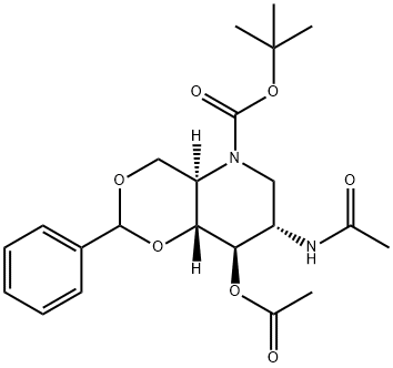 2-ACETAMIDO-3-O-ACETYL-4,6-O-BENZYLIDENE-N-(TERT-BUTOXYCARBONYL)-1,2,5-TRIDEOXY-1,5-IMINO-D-GLUCITOL