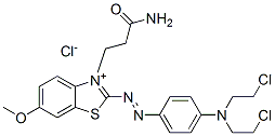 3-(3-amino-3-oxopropyl)-2-[[4-[bis(2-chloroethyl)amino]phenyl]azo]-6-methoxybenzothiazolium chloride  