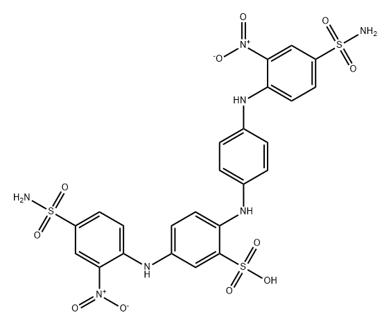 5-[[4-(aminosulphonyl)-2-nitrophenyl]amino]-2-[[4-[[4-(aminosulphonyl)-2-nitrophenyl]amino]phenyl]amino]benzenesulphonic acid  