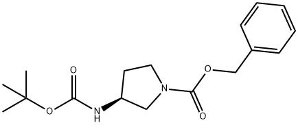 (S)-1-N-CBZ-3-N-BOC-AMINO PYRROLIDINE Structural