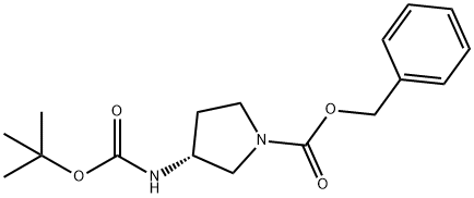 (R)-1-CBZ-3-(BOC-AMINO) PYRROLIDINE Structural