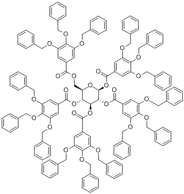 1,2,3,4,6-Penta-O-(3,4,5-tri-O-benzylgalloyl)-b-D-glucopyranose Structural