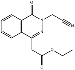 ETHYL 2-[3-(CYANOMETHYL)-4-OXO-3,4-DIHYDROPHTHALAZIN-1-YL]ACETATE Structural