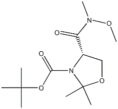 (S)-3-BOC-4-(METHOXYMETHYLCARBAMOYL)-2,2-DIMETHYLOXAZOLIDINE Structural