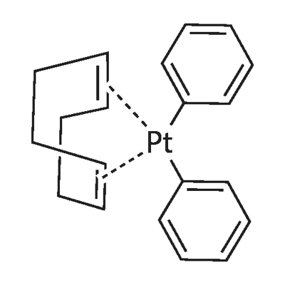 Diphenyl(1,5-cyclooctadiene) platinum(II) Structural