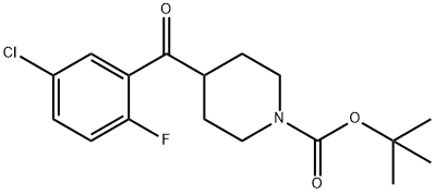 tert-Butyl 4-(5-chloro-2-fluorobenzoyl)piperidin-1-carboxylate Structural