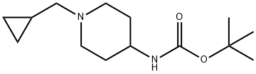 tert-Butyl N-[1-(cyclopropylmethyl)piperidin-4-yl]carbamate Structural