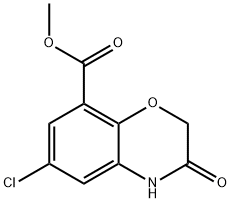 6-Chloro-3,4-dihydro-3-oxo-2H-1,4-benzoxazine-8-carboxylic acid methyl ester Structural