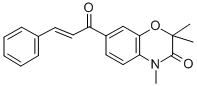 (E)-7-(1-Oxo-3-phenyl-2-propenyl)-2,2,4-trimethyl-2H-1,4-benzoxazin-3( 4H)-one Structural