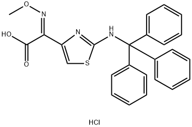 2-(TRITYLAMINO)-ALPHA-(METHOXYIMINO)-4-THIAZOLEACETIC ACID HYDROCHLORIDE Structural