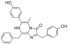 Imidazo[1,2-a]pyrazin-3(7H)-one,  6-(4-hydroxyphenyl)-2-[(4-hydroxyphenyl)methyl]-5-methyl-8-(phenylmethyl)- Structural